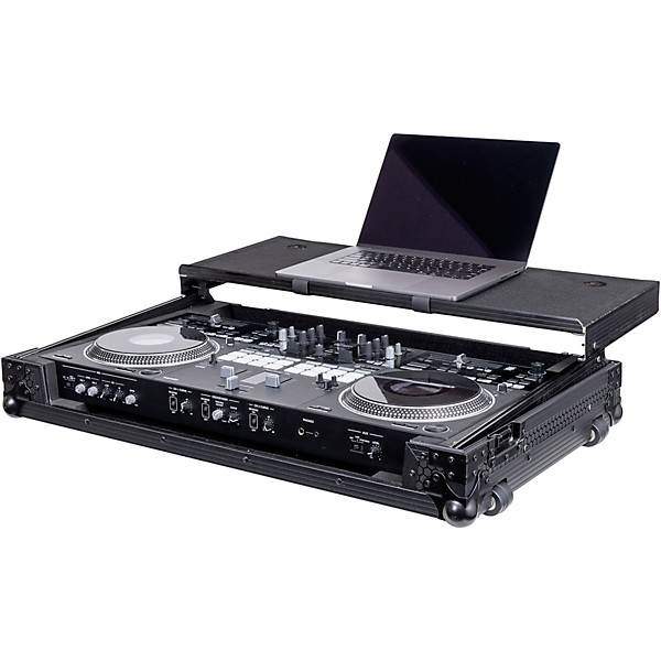 Headliner Pitch Black Flight Case for DDJ-REV7 with Laptop Platform & Wheels