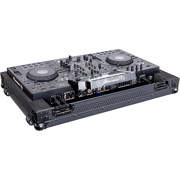 Open Box Headliner Pitch Black Low Profile Flight Case for XDJ-RX3 with Wheels Level 1