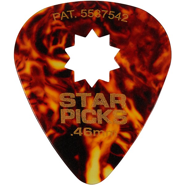 Everly Star Classic Tortoise Shell Guitar Picks .46 mm 12 Pack