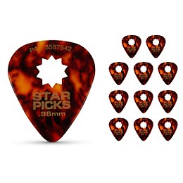 Everly Star Classic Tortoise Shell Guitar Picks .96 mm 12 Pack