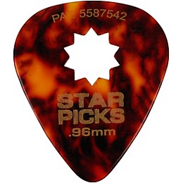 Everly Star Classic Tortoise Shell Guitar Picks .96 mm 12 Pack