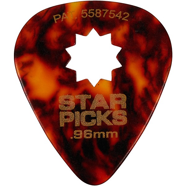 Everly Star Classic Tortoise Shell Guitar Picks .96 mm 12 Pack