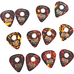 Everly Star Classic Tortoise Shell Guitar Picks Rockstar Mix 12 Pack