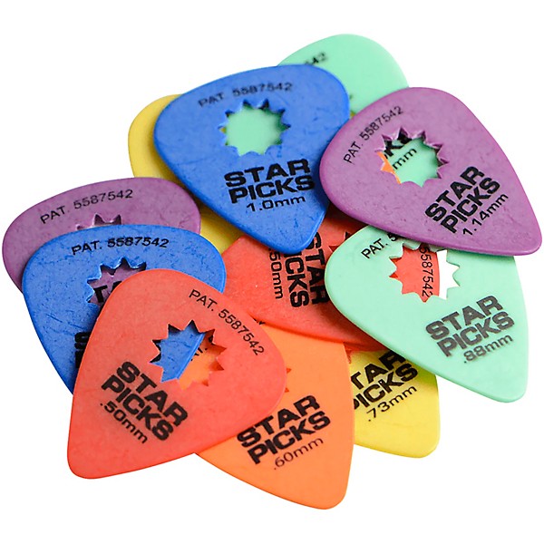 Everly Star Guitar Picks Rockstar Mix 12 Pack