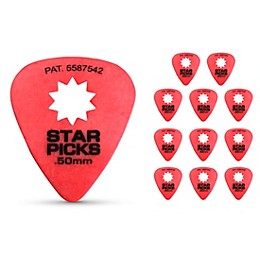 Everly Star Guitar Picks .50 mm 12 Pack