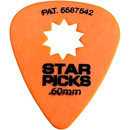 Everly Star Guitar Picks .60 mm 12 Pack