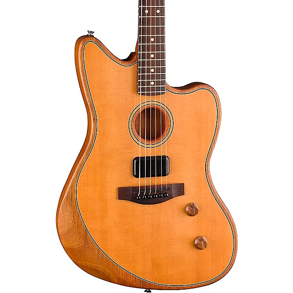 Fender Acoustasonic Standard Jazzmaster Acoustic-Electric Guitar Aged Natural