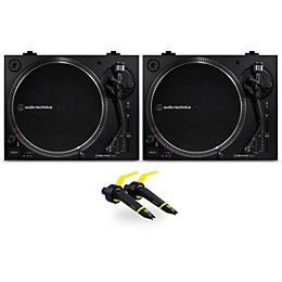 Audio-Technica AT-LP120XBT-USB Bluetooth Direct-Drive Turntable Pair with Ortofon Concorde Club Cartridge Twin Pack