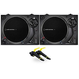 Audio-Technica AT-LP120XUSB Direct-Drive Stereo Turntable Pair with Ortofon Concorde Club Cartridge Twin Pack