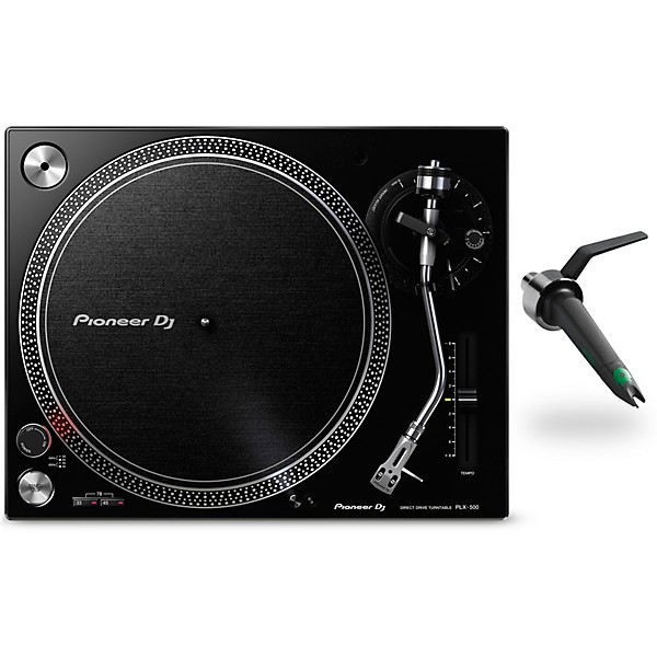 Pioneer DJ PLX-500 Direct-Drive Professional Turntable (Black) with Ortofon Concorde Mix Cartridge
