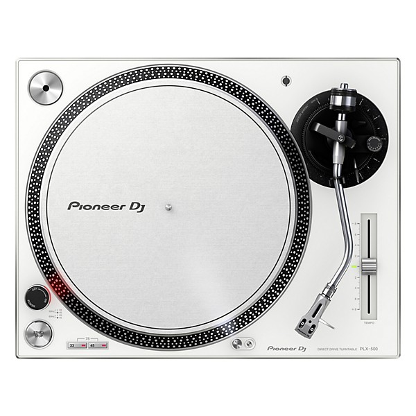 Pioneer DJ PLX-500 Direct-Drive Professional Turntable Pair (White) with Ortofon Concorde Mix Cartridge Twin Pack