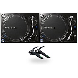 Pioneer DJ PLX-CRSS12 Professional Digital/Analog Turntable Pair with Ortofon Concorde Mix Cartridge Twin Pack