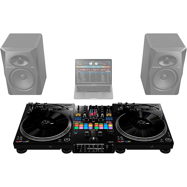 Pioneer DJ PLX-CRSS12 Professional Digital/Analog Turntable Pair with Ortofon Concorde Mix Cartridge Twin Pack
