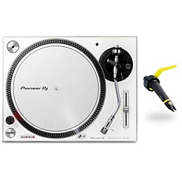 Pioneer DJ PLX-500 Direct-Drive Professional Turntable (White) with Ortofon Concorde Club Cartridge