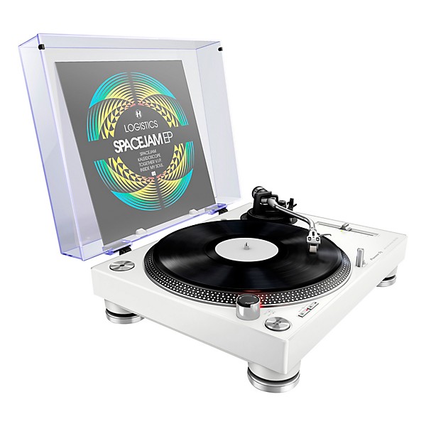 Pioneer DJ PLX-500 Direct-Drive Professional Turntable (White) with Ortofon Concorde Club Cartridge