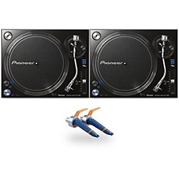 Pioneer DJ PLX-1000 Direct-Drive Professional Turntable Pair with Ortofon Concorde DJ Cartridge Twin Pack