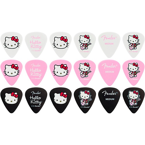 Fender x Hello Kitty Essential Accessories Bundle With Poly Guitar Strap, Cable & Pick Tin