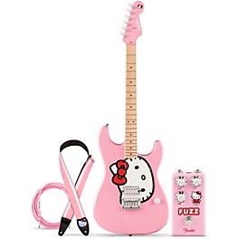 Fender Hello Kitty Stratocaster, Fuzz Pedal and Guitar Accessories Bundle