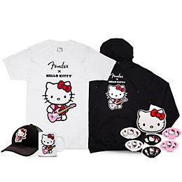 Fender x Hello Kitty Lifestyle Bundle With Hoodie, Shirt, Hat, Mug & Pick Tin