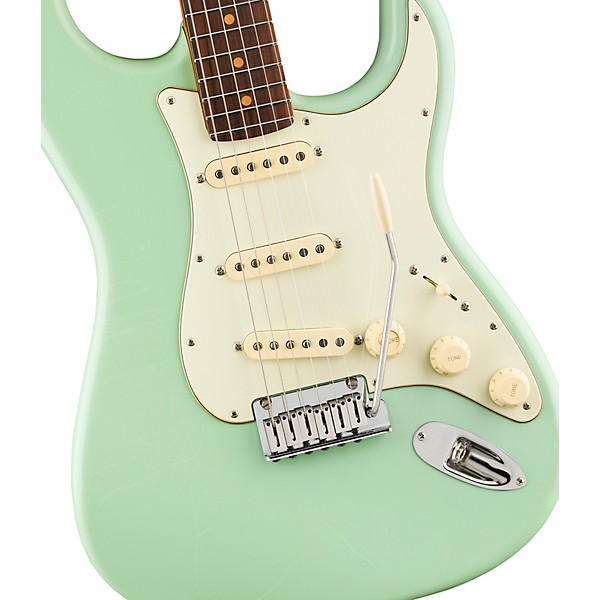 Fender American Ultra Luxe Vintage '60s Stratocaster Rosewood Fingerboard Electric Guitar Surf Green