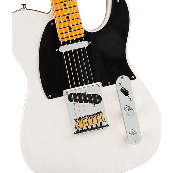 Fender American Ultra Luxe Vintage '50s Telecaster Maple Fingerboard Electric Guitar White Blonde