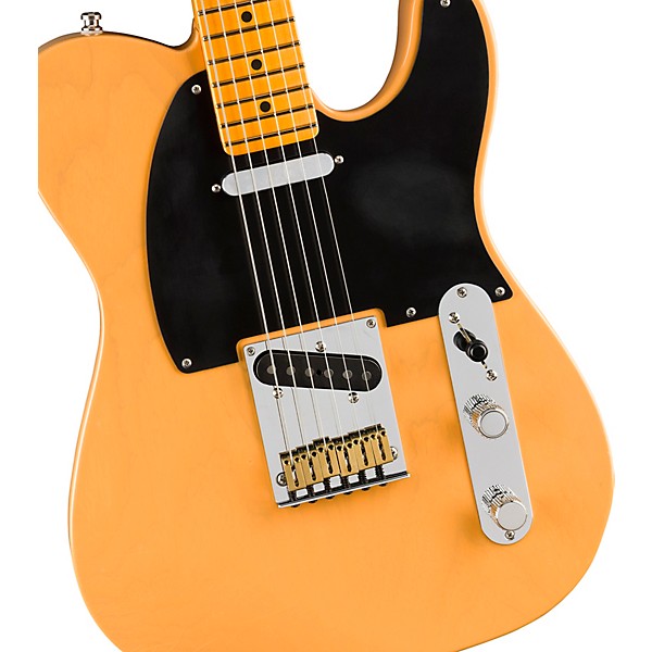 Fender American Ultra Luxe Vintage '50s Telecaster Maple Fingerboard Electric Guitar Butterscotch Blonde