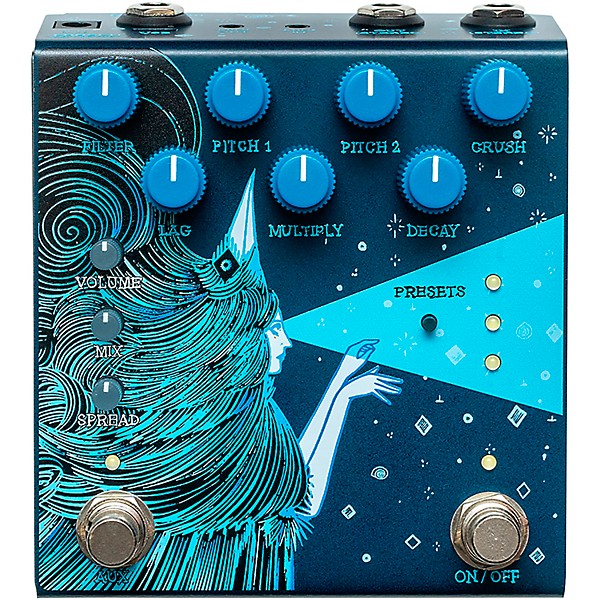 Old Blood Noise Endeavors Dark Star Stereo Soundscape Reverb Effects Pedal Blue