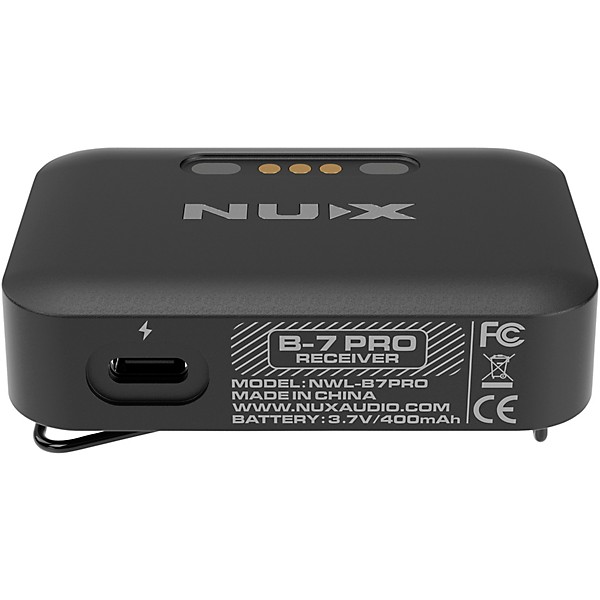 NUX B-7 Pro Professional 2.4GHz In Ear Monitoring Wireless System W/Clamp Black