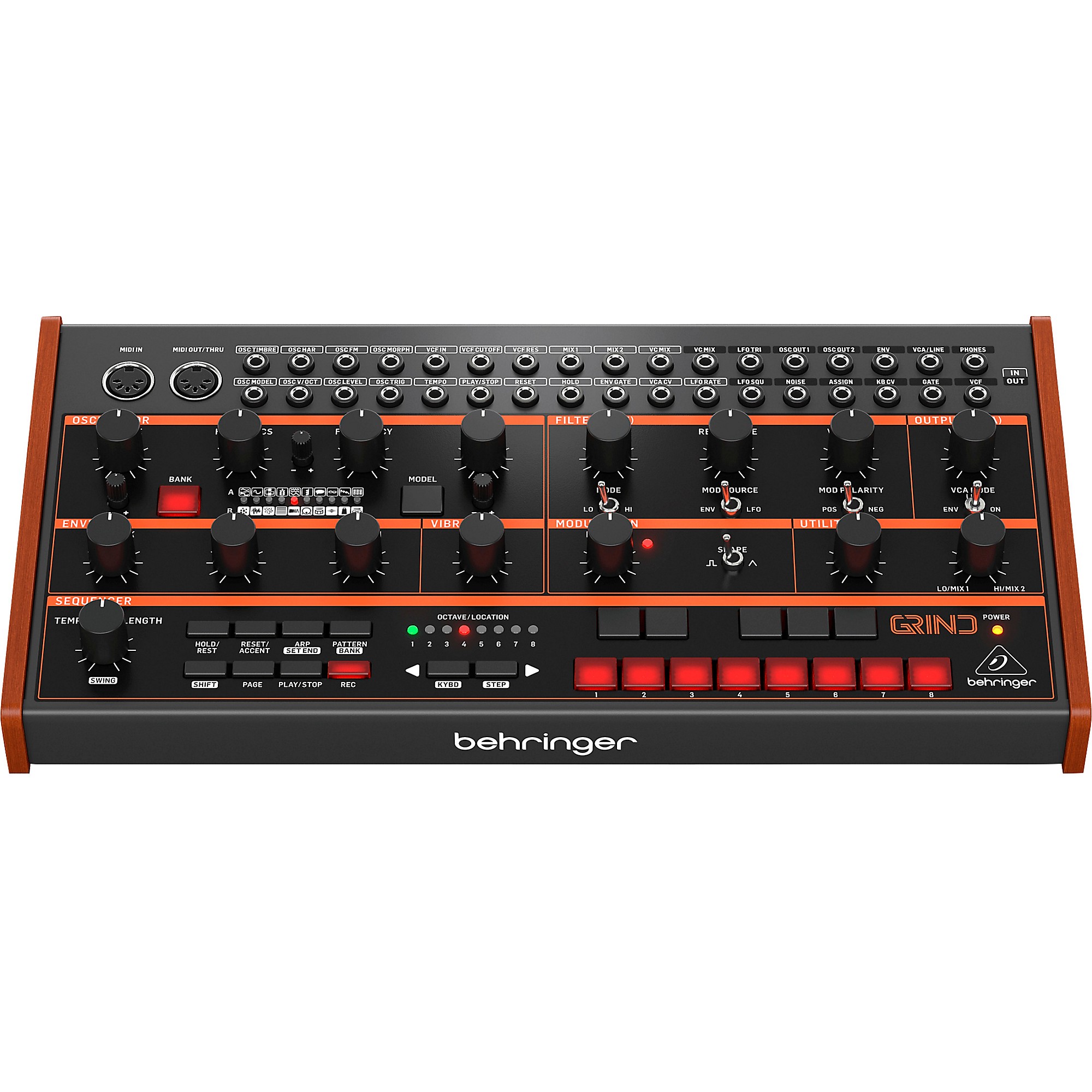 公式サイト Behringer GRIND Center Guitar | Synthesizer Semi-Modular Hybrid 鍵盤楽器