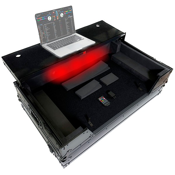 ProX Case for Pioneer XDJ-AZ with Sliding Laptop Shelf, Wheels, 1U Rails and LED