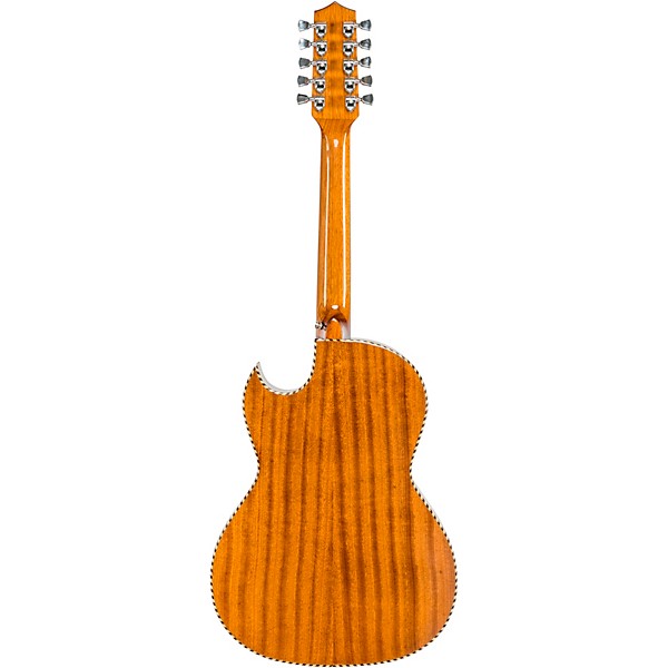 H. Jimenez LBQ1E El Estandar Flame Maple Top Acoustic-Electric Bajo Quinto Transparent Black