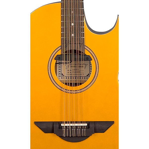 H. Jimenez LBQ1E El Estandar Metal Flake Top Acoustic-Electric Bajo Quinto Gold Sparkle