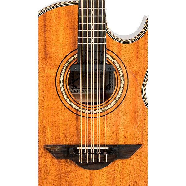 H. Jimenez LBQ1E El Estandar Mahogany Acoustic-Electric Bajo Quinto Natural