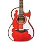 H. Jimenez LBQ4E El Patron Acoustic-Electric Bajo Quinto Transparent Red thumbnail