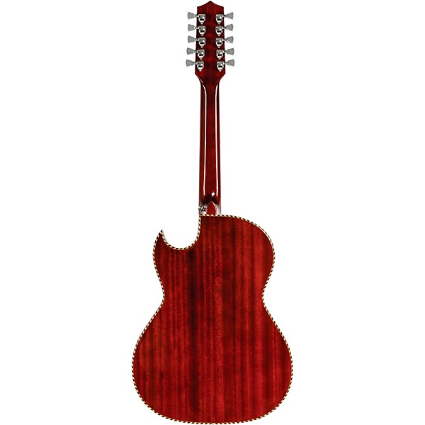 H. Jimenez LBQ4E El Patron Acoustic-Electric Bajo Quinto Transparent Red