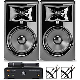 JBL 308P MKII 8" Studio Monitor Pair with IK Multimedia ARC Studio Advanced Room Correction System