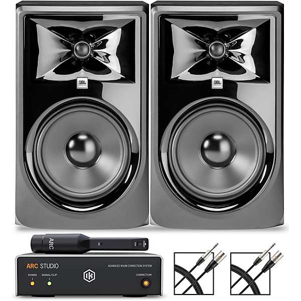 JBL 308P MKII 8" Studio Monitor Pair with IK Multimedia ARC Studio Advanced Room Correction System