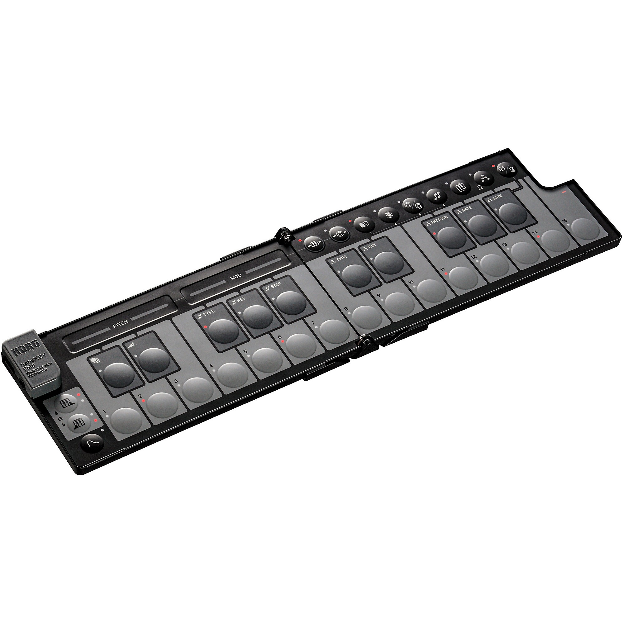 KORG nanoKEY Fold Foldable MIDI keyboard Black | Guitar Center