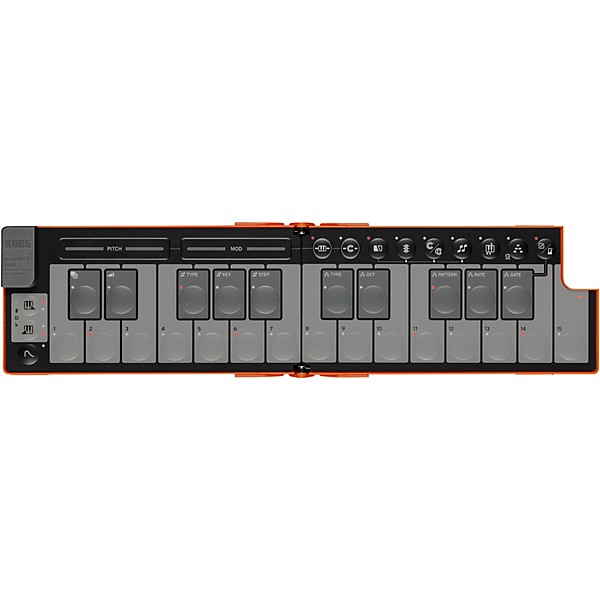 KORG nanoKEY Fold - Foldable MIDI keyboard Lava Orange