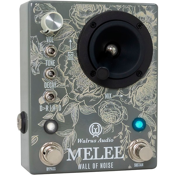 Walrus Audio Melee: Wall of Noise Reverb and Distortion Effects Pedal Floral Series 2024 Grey