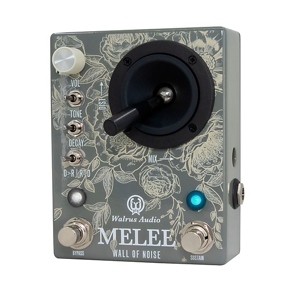 Walrus Audio Melee: Wall of Noise Reverb and Distortion Effects Pedal Floral Series 2024 Grey