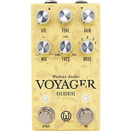 Walrus Audio Voyager Pre-Amp/Overdrive MKII Effects Pedal Floral Series 2024 Yellow