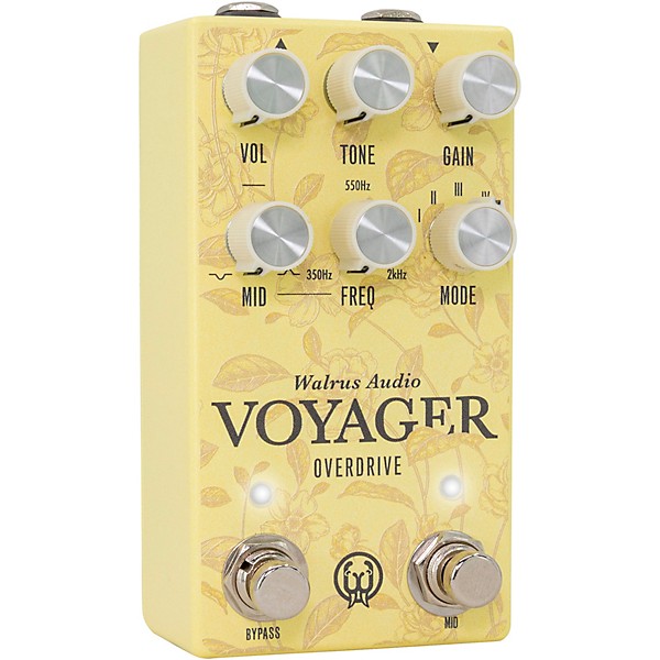 Walrus Audio Voyager Pre-Amp/Overdrive MKII Effects Pedal Floral Series 2024 Yellow