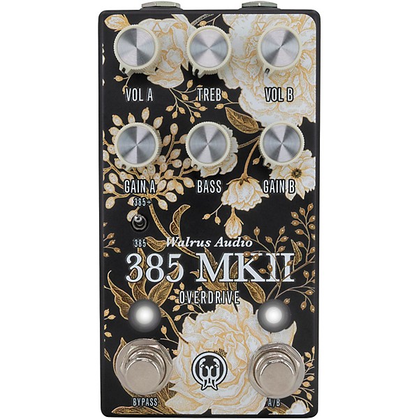 Walrus Audio 385 MkII Overdrive Effect Pedal Floral Series 2024 Black