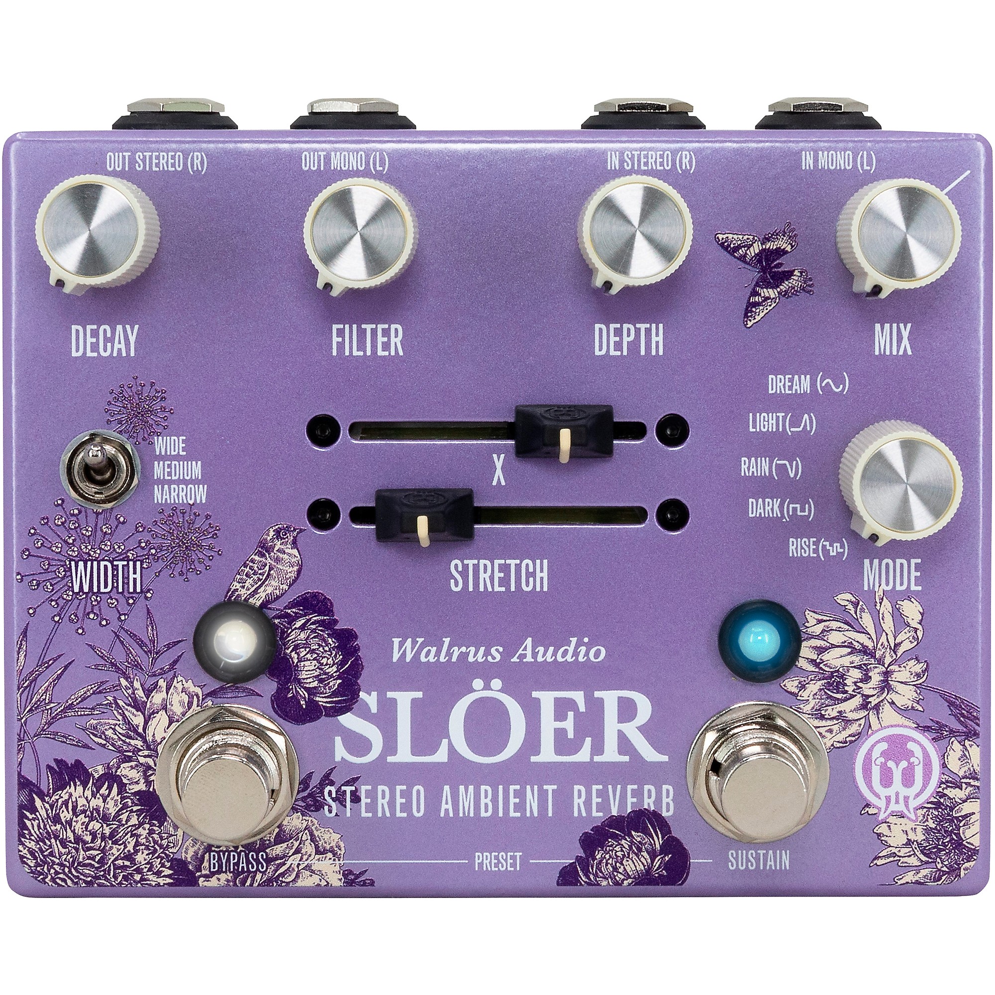 ギター walrus audio sloer Walrus Audio SLOER Stereo Ambient Reverb Effects Pedal