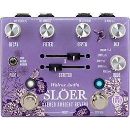 Walrus Audio SLOER Stereo Ambient Reverb Effects Pedal Floral Series 2024 Lavender