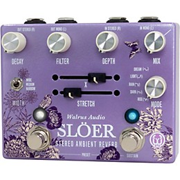 Walrus Audio SLOER Stereo Ambient Reverb Effects Pedal Floral Series 2024 Lavender