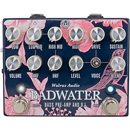 Walrus Audio Badwater Bass Pre-Amp D.I. Pedal Floral Series 2024 Blue