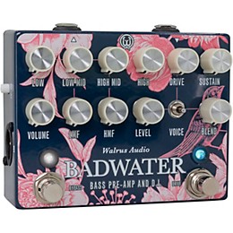 Walrus Audio Badwater Bass Pre-Amp D.I. Pedal Floral Series 2024 Blue