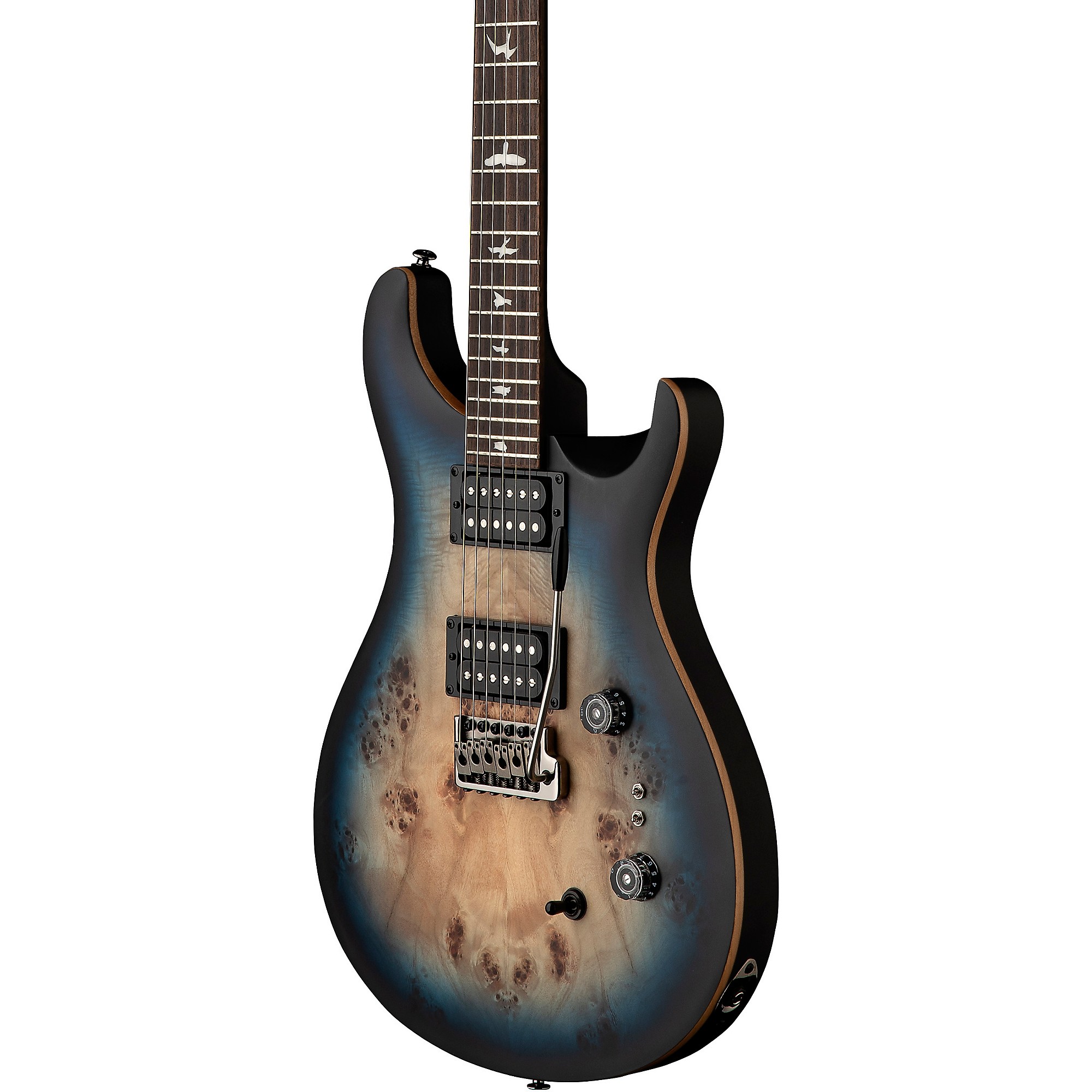 PRS SE Exotic Custom 24-08 Poplar Burl Electric Guitar Lake